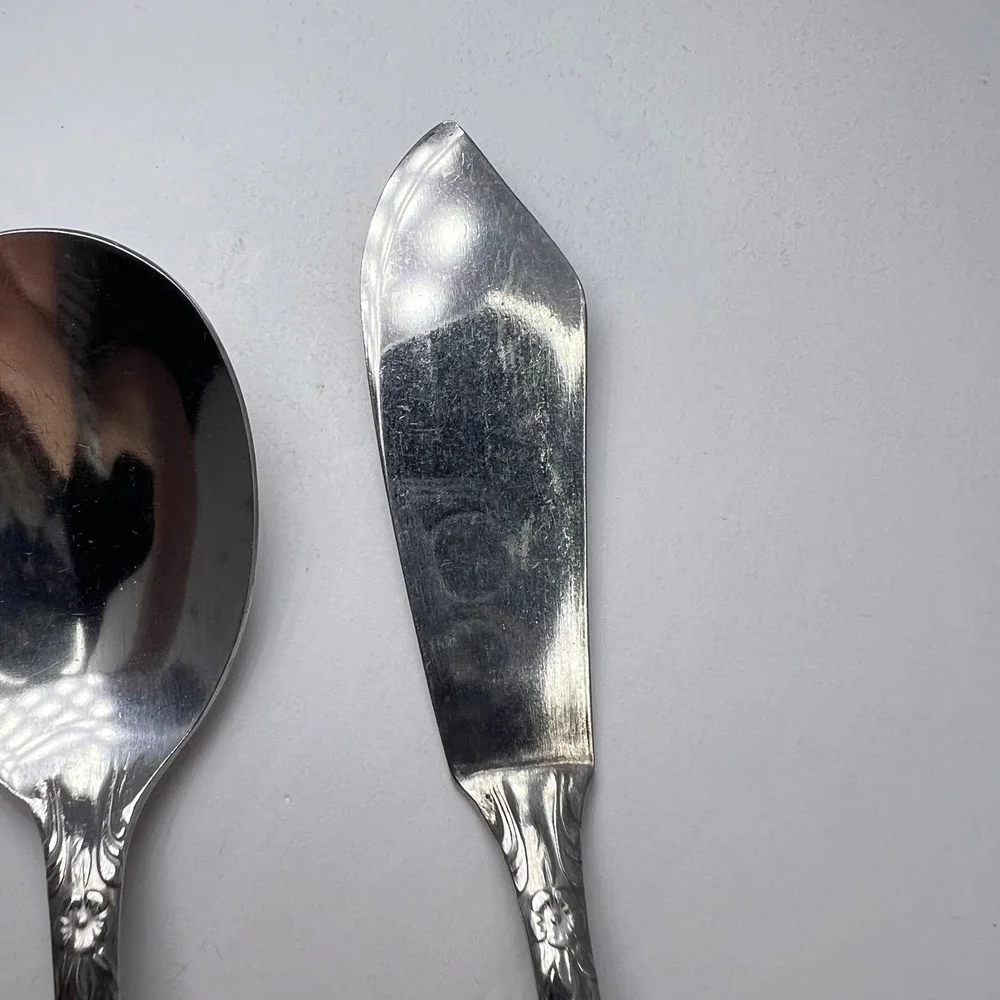 Stanley Roberts Dream Rose Stainless Sugar Spoon Butter Knife Rogers Co Japan
